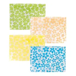 POLEN Fullscape Folder File 18 Microns Poly Plastic Button Bag Lofe Design Multicolor (Pack of 24) image 2