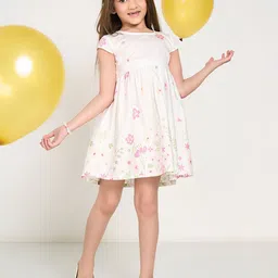 Pantaloons Junior Girls Floral Print Fit & Flare Dress-picture-16