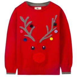 Cherry Crumble By Nitt Hyman Kids Red Embroidered Sweater-image-65