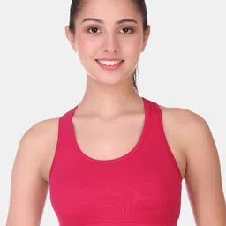 POOJA RAGENEE Racerback Full Support Seamless Non-Padded Non-Wired Cotton Sports Bra-image-65