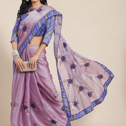 DIVASTRI Bandhani Sequinned Saree-image-32