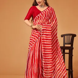 Moda Rapido Leheriya Gotta Patti Pure Georgette Ready to Wear Leheriya Saree-image-51