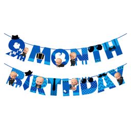 Zyozi Boss Baby 9th Month Birthday Banner for Baby Boy, Blue - Length 152 cm-image-34