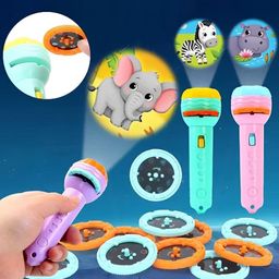 ADKD Projector Flashlight Torch with 6 Reels 48 Pattern (Random Reels, Colour & Design May Vary)-image-5