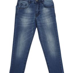 Leo Slim Fit Stretch Button Down Jeans - Blue-image-55
