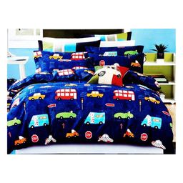 RRC Super Soft Brushed Microfiber Cotton Cartoon Print Double Bedsheet With 2 Pillow Cover - Blue-picture-24