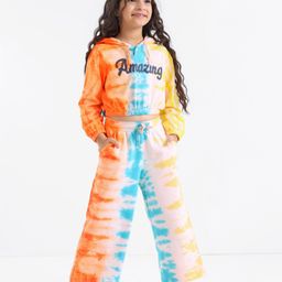 Ollington St. Winterwear Co-Ord Set of Tie & Dye Hoodie Sweatshirt And Trackpant- Multicolor-image-13