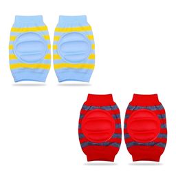 Chinmay Kids Crawling Anti-Slip Padded Stretchable Elastic Cotton Soft Breathable Comfortable Knee & Elbow Cap with Lining Pattern Pack of 2 - Multicolour-58
