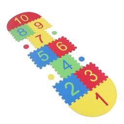 Hop N Play Hopscotch EVA Foam Pop Puzzle Floor Play Mat - Multicolor-9