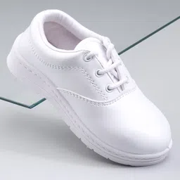 Pine Kids Lace Ups School Shoes - White-picture-14