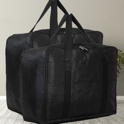 Hosta Homes  Under Bed Storage Parachute Material Zipper Bag Pack of 2 Black-20