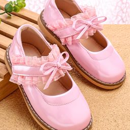 Babyoye Slip On Ballerina With Bow Applique - Pink-image-30