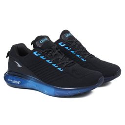 asian Mesh Detailed & Ombre With Lace Up Running Shoes - Black & Red-image-78