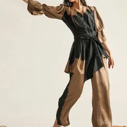 Dorabi Zivah Dyed Flared Sleeves Tunic With Trouser-picture-42
