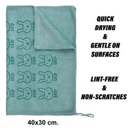 Kuber Industries Cleaning Towel | Reusable Cleaning Towel for Baby | Duster Towel for Home Cleaning | Skip Cleaning Cloth Towel with Hanging Loop | 30x40 | Pack of 3 | Multi image 3