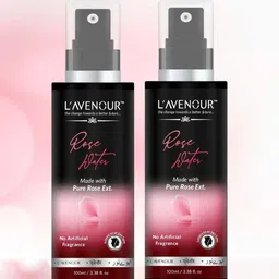 L'AVENOUR Set Of 2 Steam Distilled Pure Rose Water For Glowing & Hydrated Skin-100 ml Each-22
