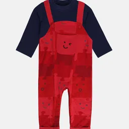 MINI KLUB Boys Printed Dungaree With T-Shirt-image-2
