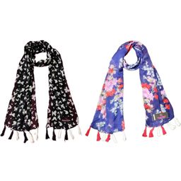 StoleVilla Multicoloured Floral Chiffon Stoles-image-37