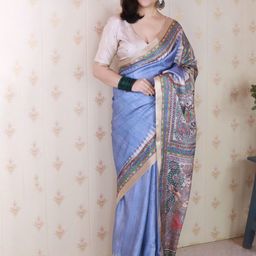 all about you Tussar Saree with Blouse Piece-image-5