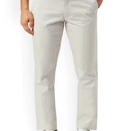 Basics Men Tapered Fit Cotton Stretch Dobby Trousers-picture-13