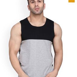 SLOWLORIS Men Pack Of 2 Bio-Wash Combed Cotton Gym Vests-picture-37