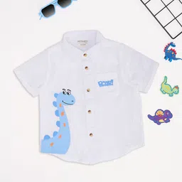 Pantaloons Baby Boys Graphic Printed Spread Collar Pure Cotton Shirt-picture-44