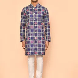 Arihant Rai Sinha Men Ethnic Motifs Printed Thread Work Kurta-image-27
