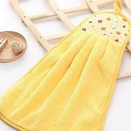 Adhvik Yellow Kitchen Hanging Hand Towel-image-1