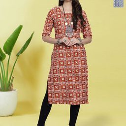 HERE&NOW Selection Of 2 Ethnic Motifs Printed Straight Kurtas-14