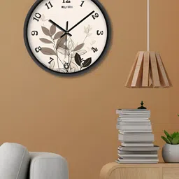 OLIVE TREE Black & Brown Printed Contemporary Wall Clock-49