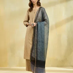 Fabindia Geometric Printed Block Print Technique Dupatta image 3