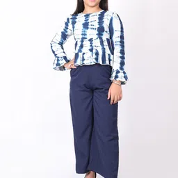 SILK SPARROW Girls Printed Top with Palazzos-picture-58
