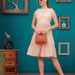OH MI DIOS Women Cotton Fit and Flare Dress-image-35