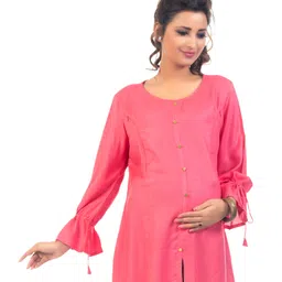Kriti Long Sleeves Maternity Nursing Top - Pink-picture-44
