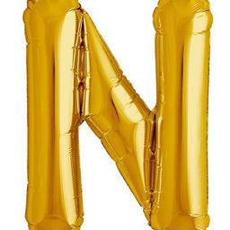 Shopperskart Helium Foil Balloon N Shape - Golden-image-56