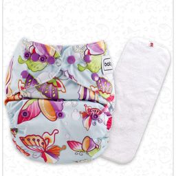 Babyhug Free Size Reusable Cloth Diaper With Insert Butterfly Print - Multicolor-3