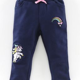 Babyoye Full Length Lounge Pant Unicorn Embroidery - Blue-image-16