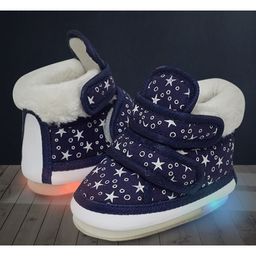 Chiu Star Print LED Light Chu Chu Musical Sound  Booties - Blue-image-51