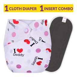 Bembika Reusable Cloth Diaper With Bamboo Charcoal Inserts - White-9