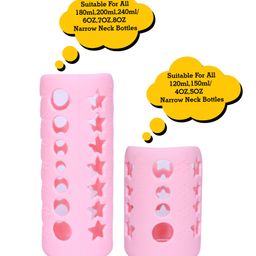 The Little Lookers Silicone Bottle Covers Pink - Fits Upto 240 ml & 150 ml Feeding Bottle-28