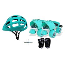 Jaspo Junior Eco Adjustable Roller Skates Combo - Blue-13