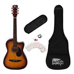 Intern INT-38C Sunburst Acoustic Guitar Kit - Brown-image-22
