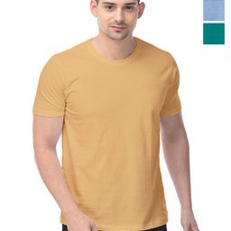 COLOR CAPITAL Unisex Pack Of 3 Solid Round Neck Cotton T-shirts-image-8