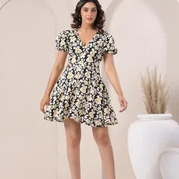 Zenava by Myntra Animal Print Fit & Flare Mini Dress-image-88