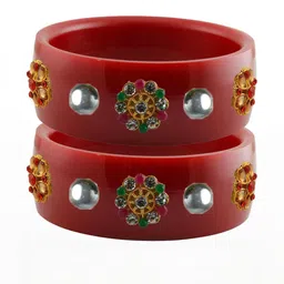 Vidhya Kangan Multi-Coloured Brass Bangles-61