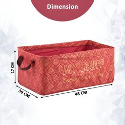 Aura Grey and Maroon 2 Pieces Foldable Regular Multi-Utility Organisers image 4