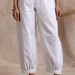 Tahiliya Women Embroidered Loose Fit Cotton Lace Izhaar Pants-image-13