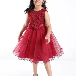 Mark and Mia Girls Embellished Fit and Flare Knee Length Dress-image-16