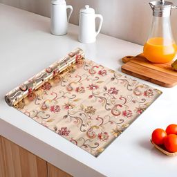 Kuber Industries Gold-Toned Water Resistant Shelf Liner-18