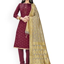Maroosh Floral Embellished Unstitched Dress Material-image-28
